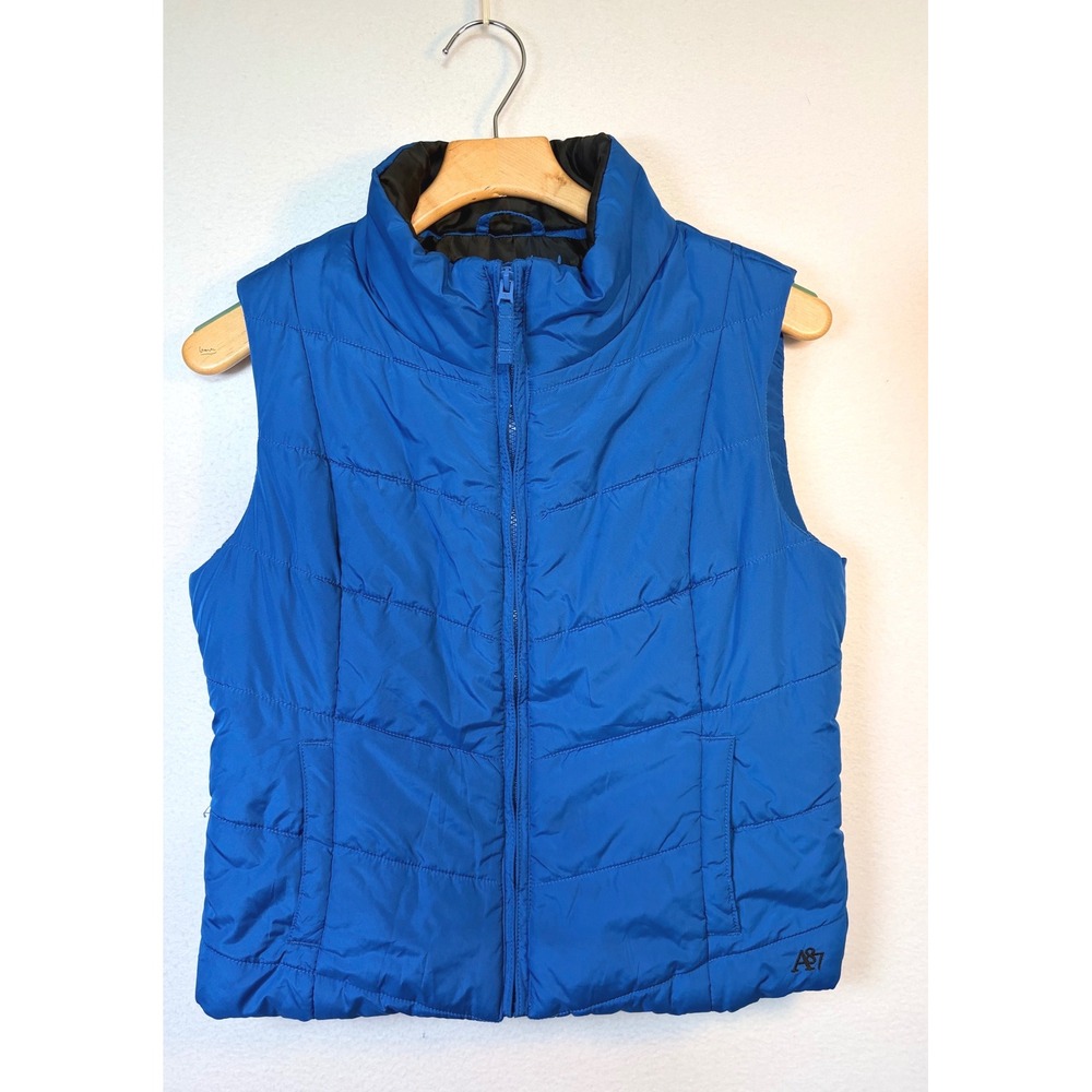 Aeropostale A87 Puffer Vest Kids Large Blue Excellent Quilted Zip Up A87 Logo